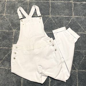 White Denim Overalls